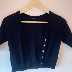 Mango cropped short sleeved cardigan